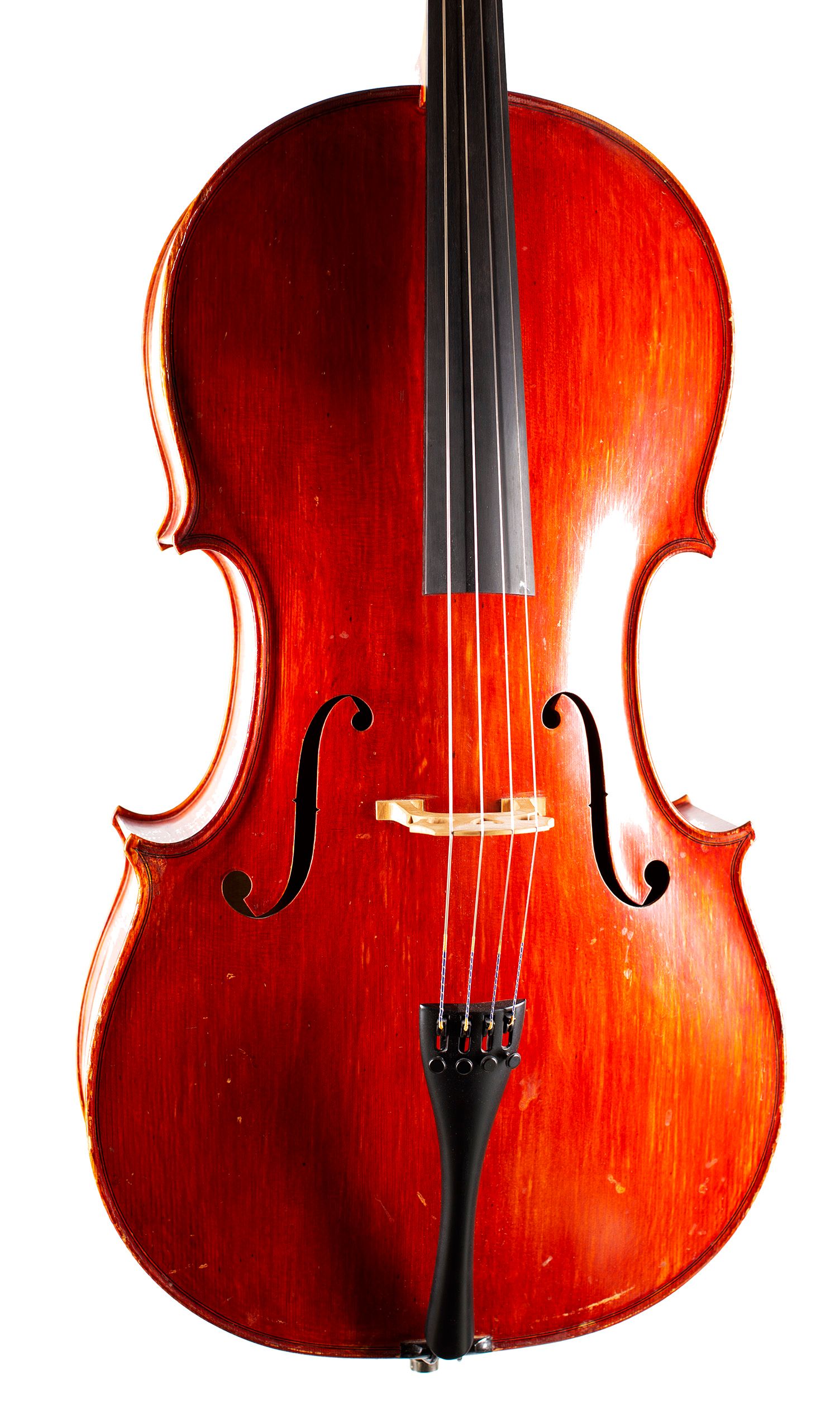 Cello by N. Wennerstrôm, Sollentuna, 1959 — angled view, 10°