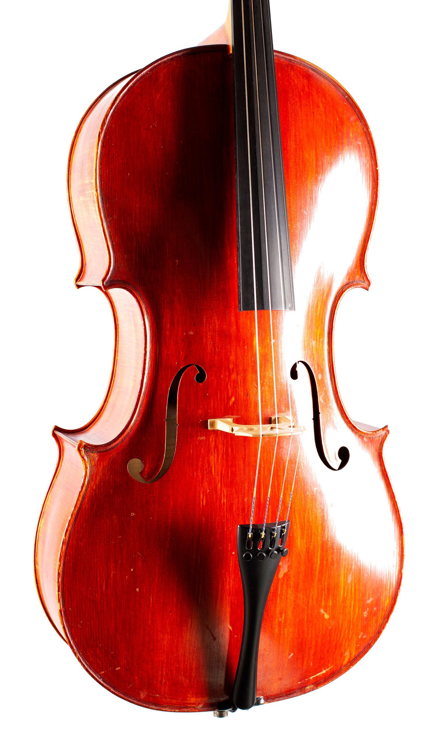 Cello by N. Wennerstrôm, Sollentuna, 1959 — angled view, 20°