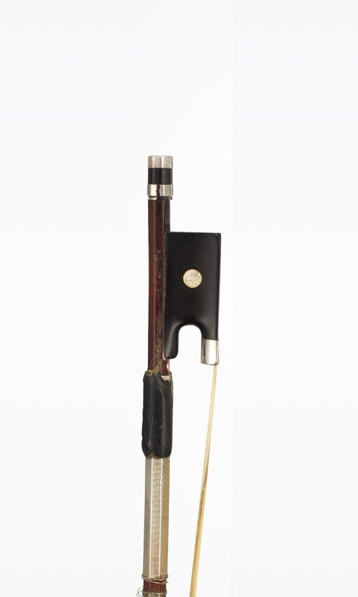 A silver-mounted violin bow by Alfred Lamy (Père), Paris, circa 1890 — frog detail