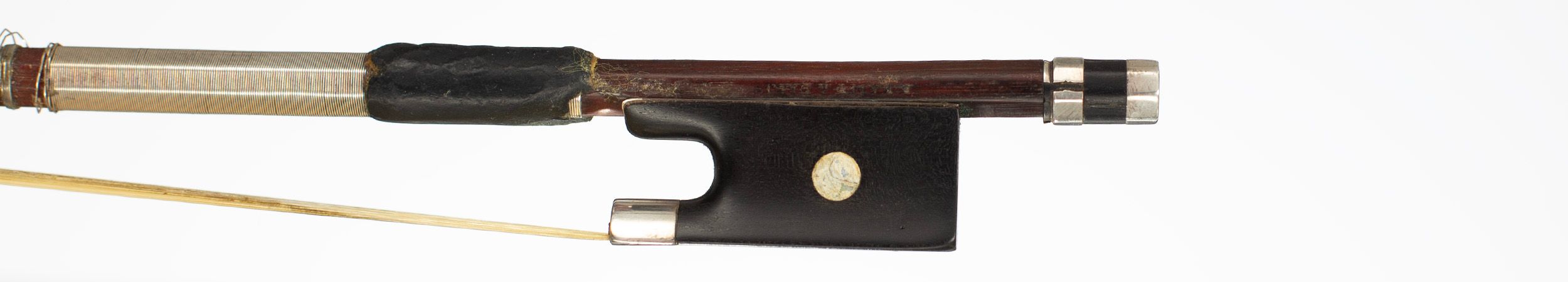 A silver-mounted violin bow by Alfred Lamy (Père), Paris, circa 1890 — frog