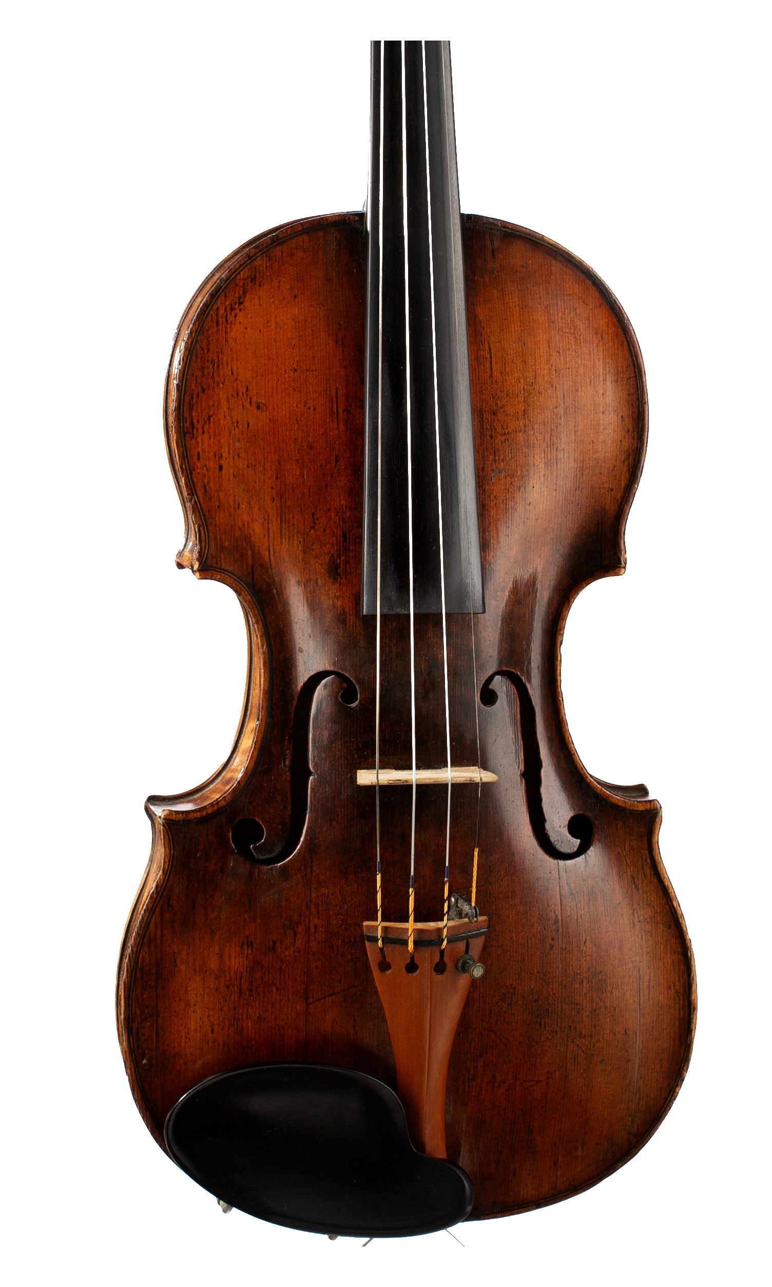 A violin by Jacobus Stainer, Absam, circa 1660-70 — angled view, 10°