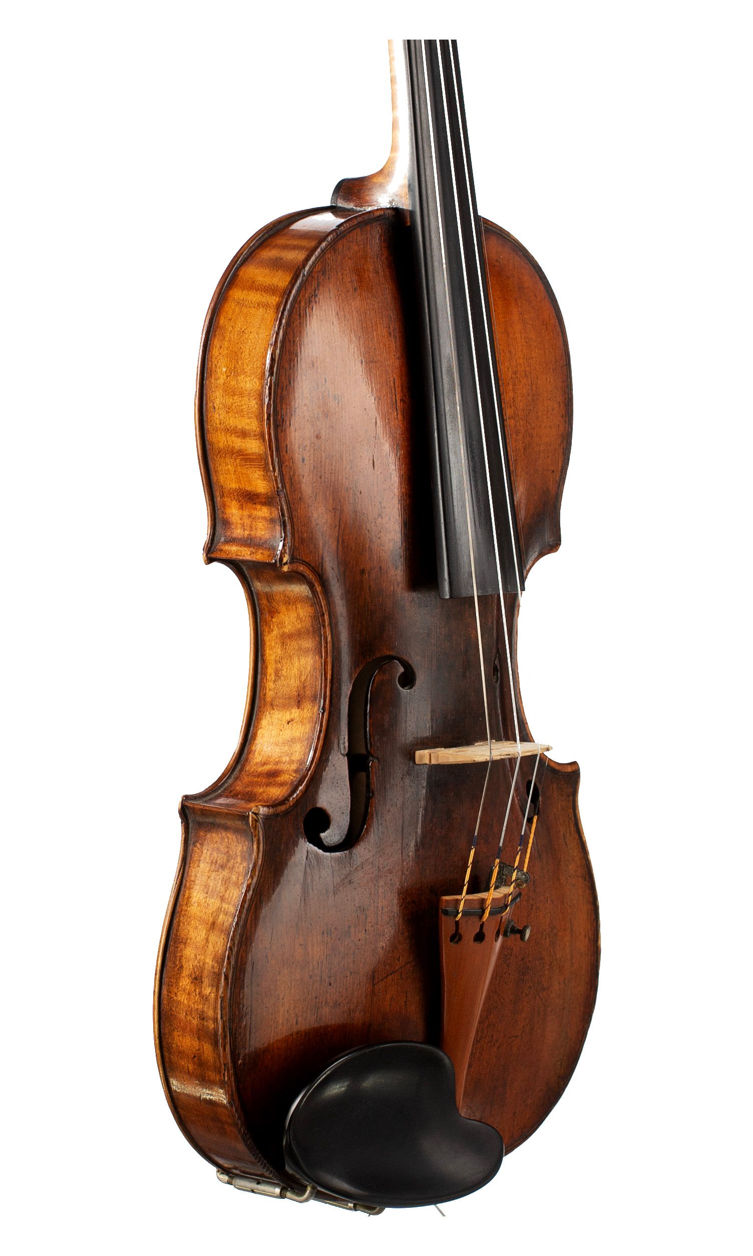 A violin by Jacobus Stainer, Absam, circa 1660-70 — angled view, 50°