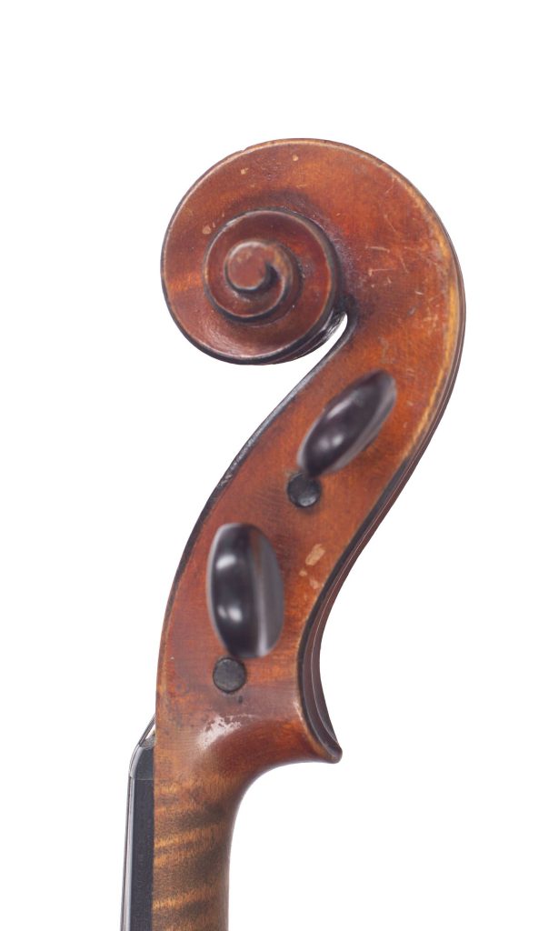 Violin by George Lotte, France, circa 1890 — scroll