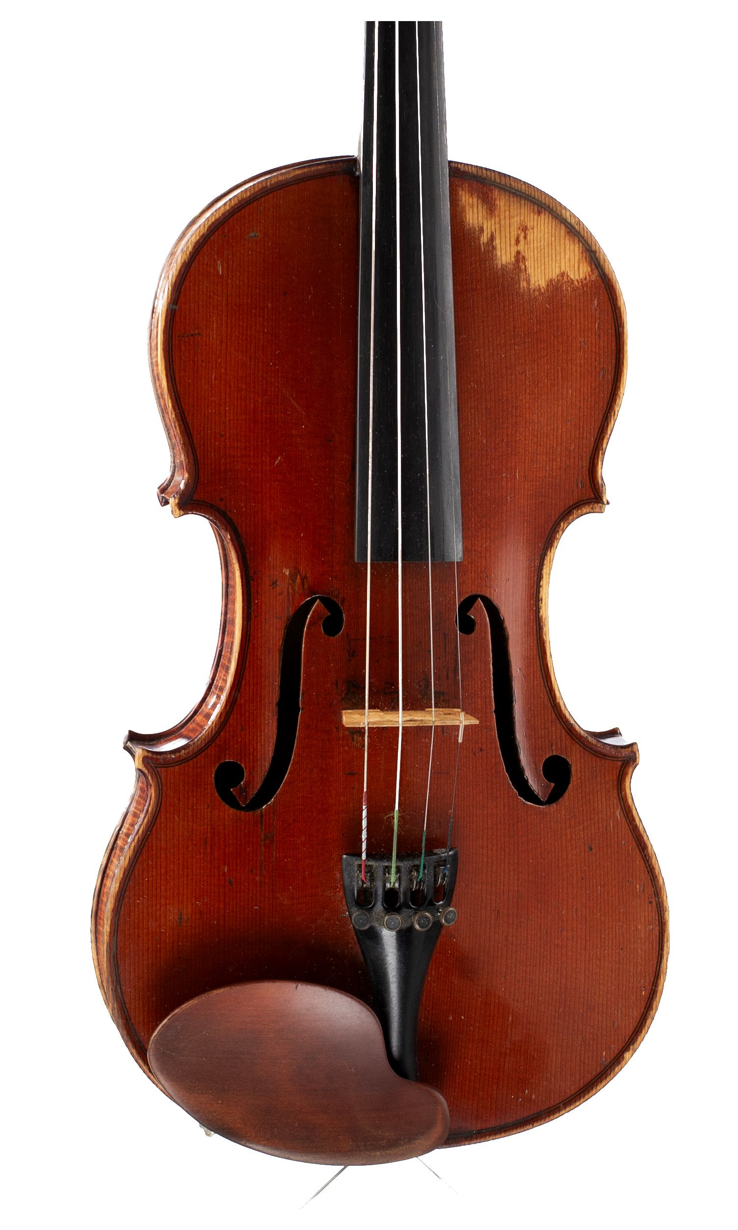 Violin by George Lotte, France, circa 1890 — angled view, 10°