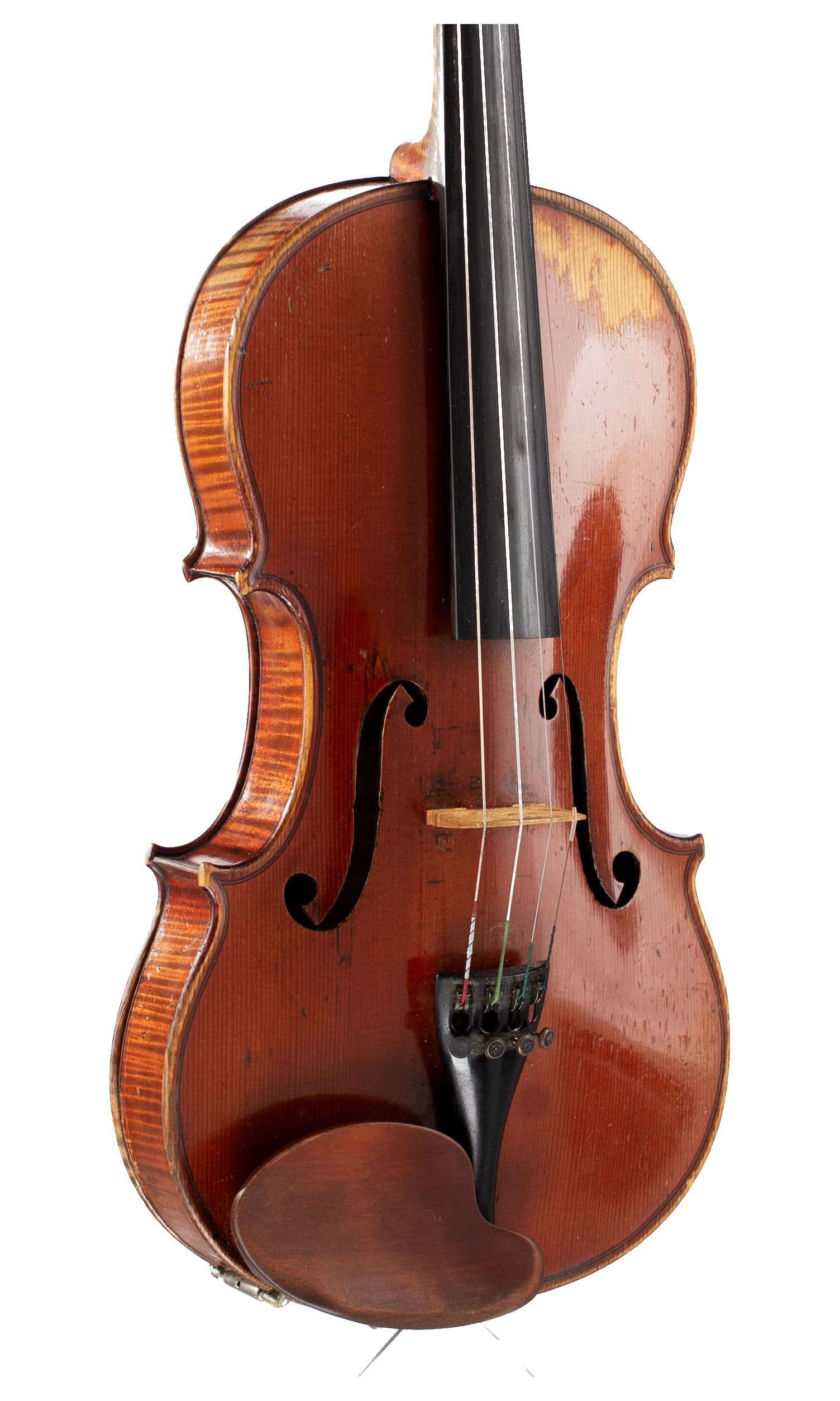 Violin by George Lotte, France, circa 1890 — angled view, 30°