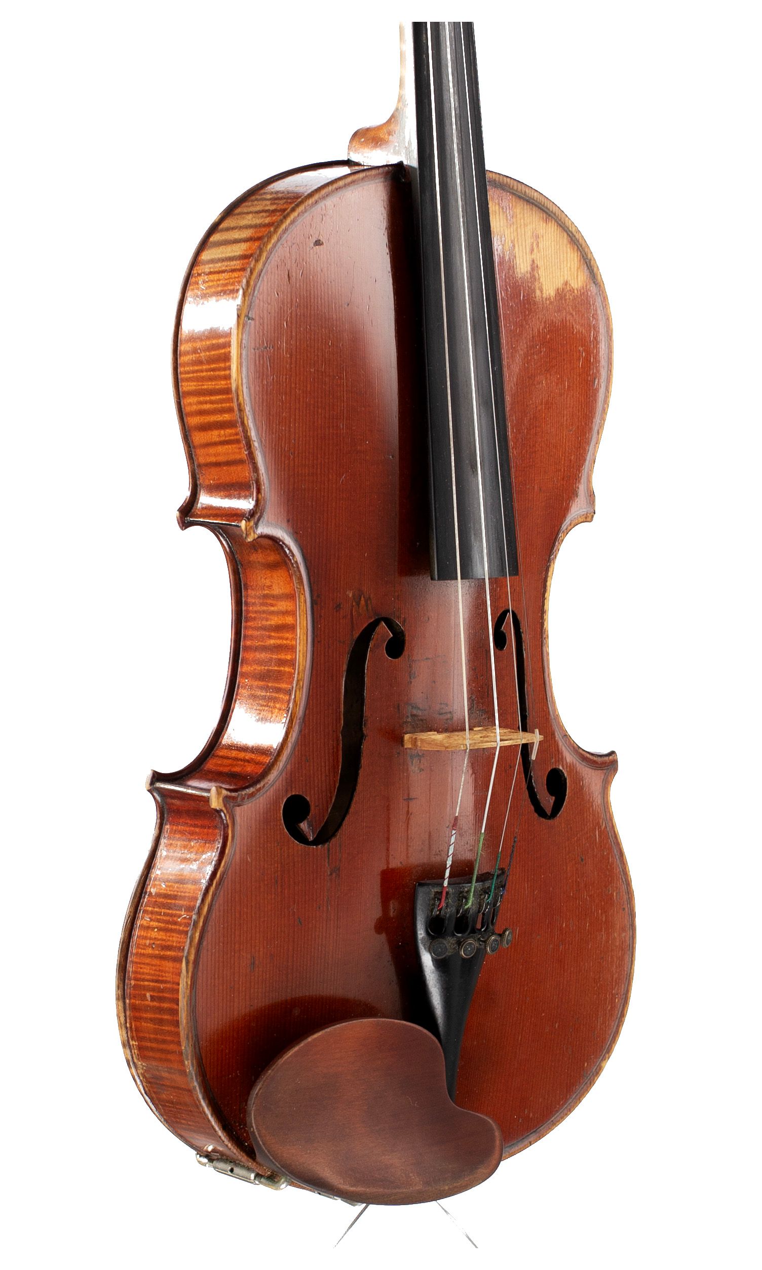 Violin by George Lotte, France, circa 1890 — angled view, 40°