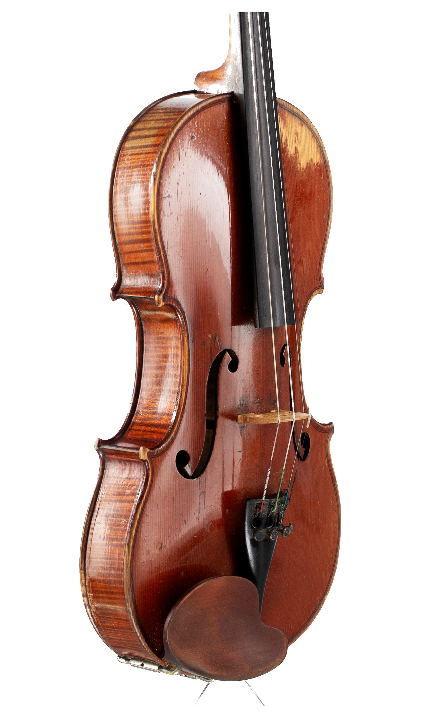 Violin by George Lotte, France, circa 1890 — angled view, 50°