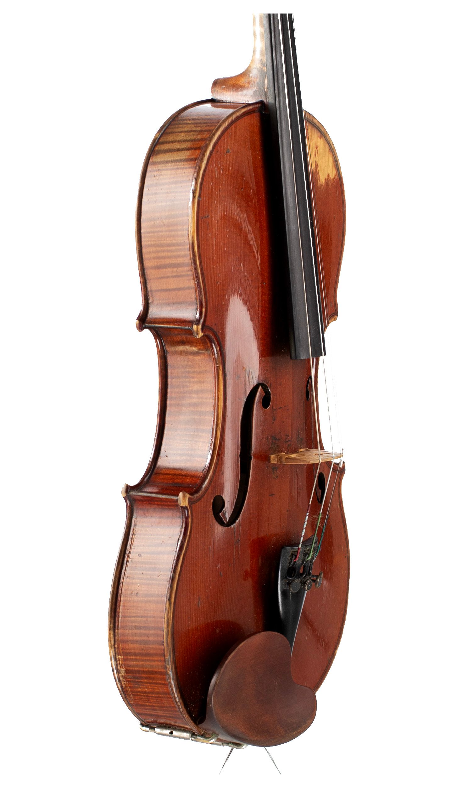 Violin by George Lotte, France, circa 1890 — angled view, 60°