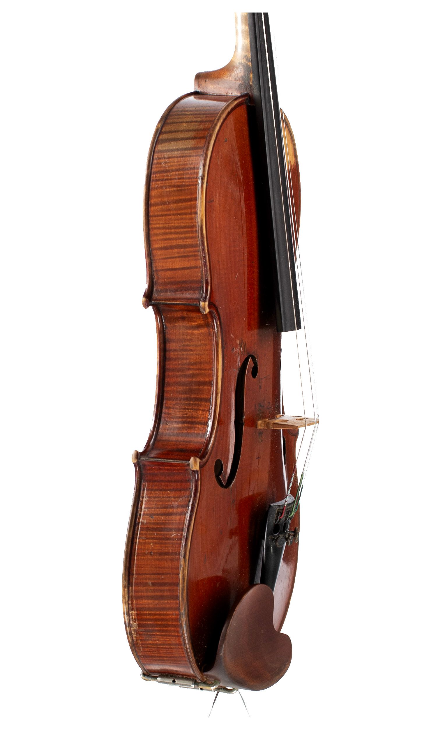 Violin by George Lotte, France, circa 1890 — angled view, 70°