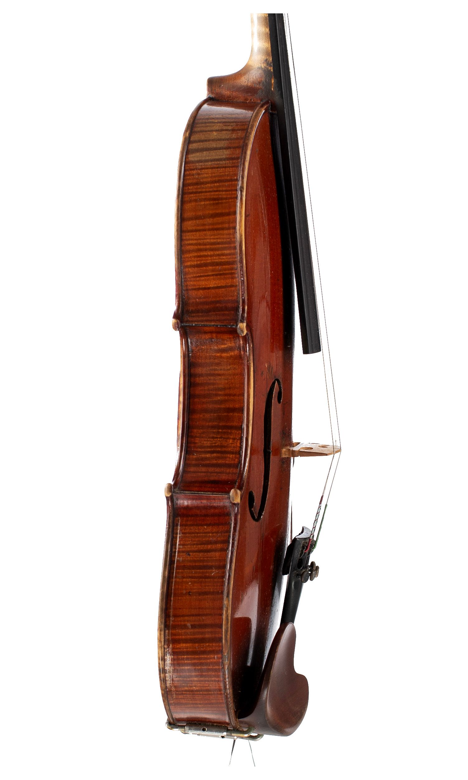 Violin by George Lotte, France, circa 1890 — angled view, 80°