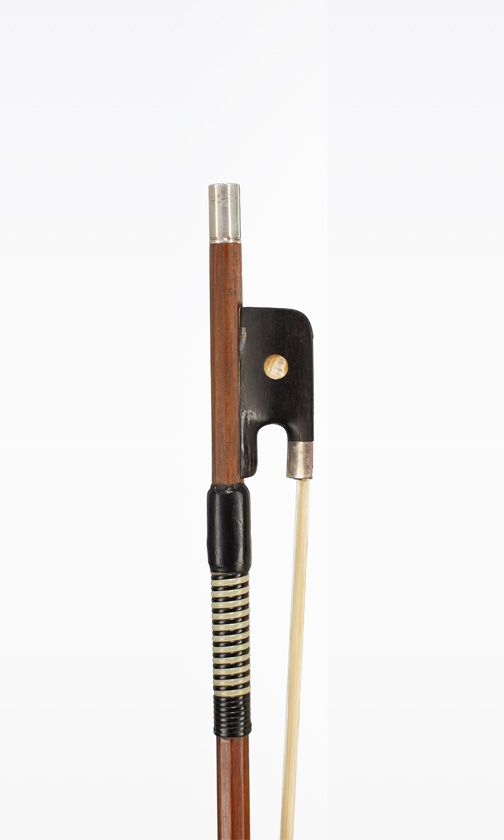 A silver-mounted viola bow by Thomas Tubbs, London, circa 1850 — frog detail