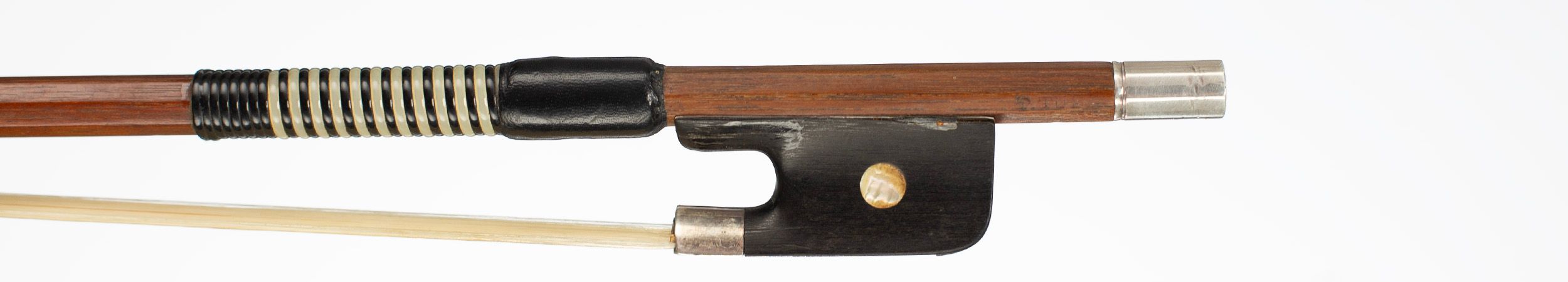 A silver-mounted viola bow by Thomas Tubbs, London, circa 1850 — frog