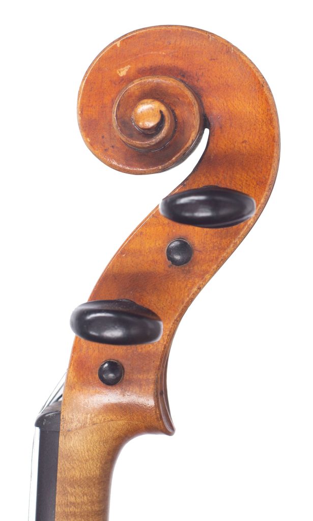 Violin by Joseph Slade, London, 1882 — scroll