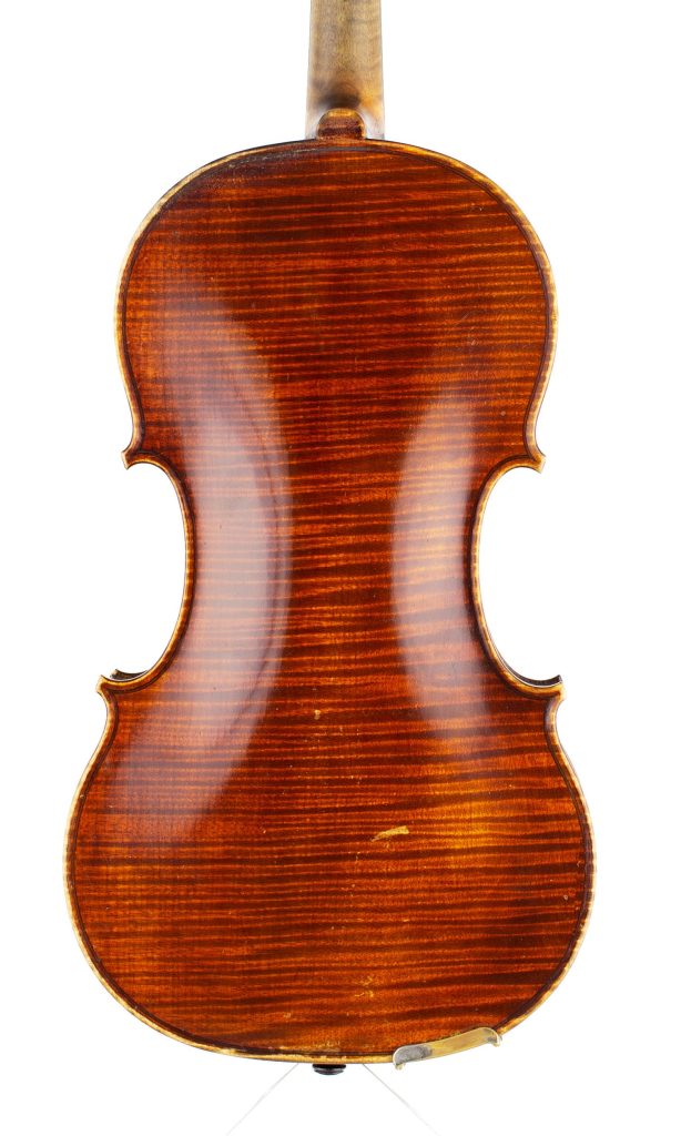 Violin by Charles Boullangier, London, 1882 — back