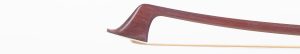 A silver-mounted cello bow by Stephen Bristow — head and frog
