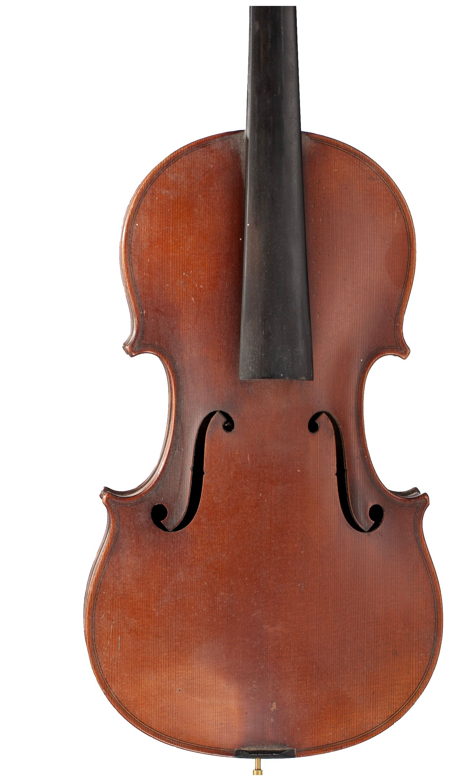 Violin, Workshop of Jérôme Thibouville-Lamy, Mirecourt, circa 1900 — angled view, 10°