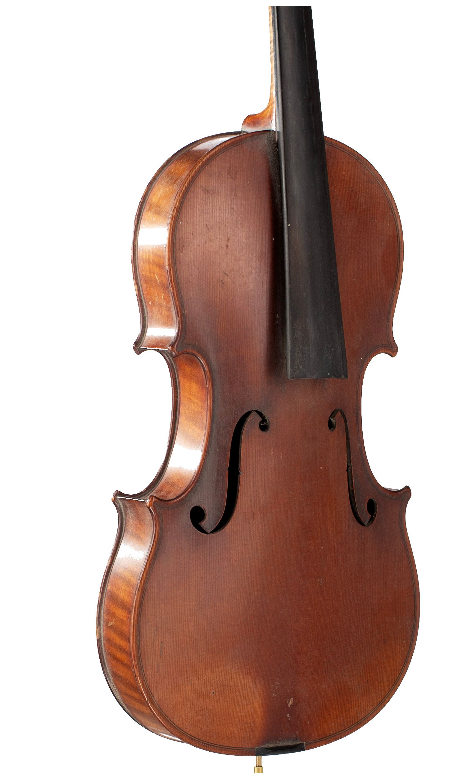 Violin, Workshop of Jérôme Thibouville-Lamy, Mirecourt, circa 1900 — angled view, 40°