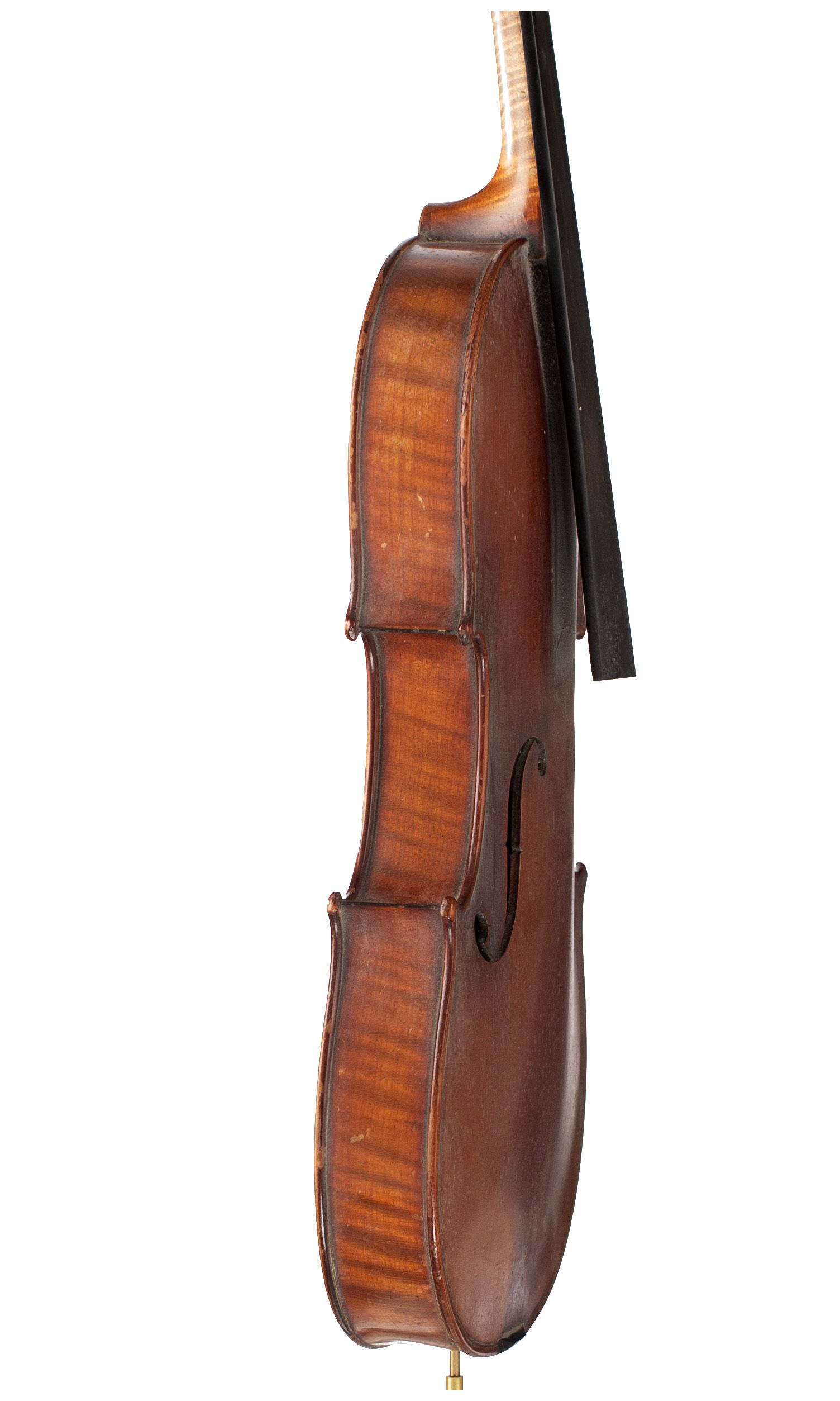 Violin, Workshop of Jérôme Thibouville-Lamy, Mirecourt, circa 1900 — angled view, 80°
