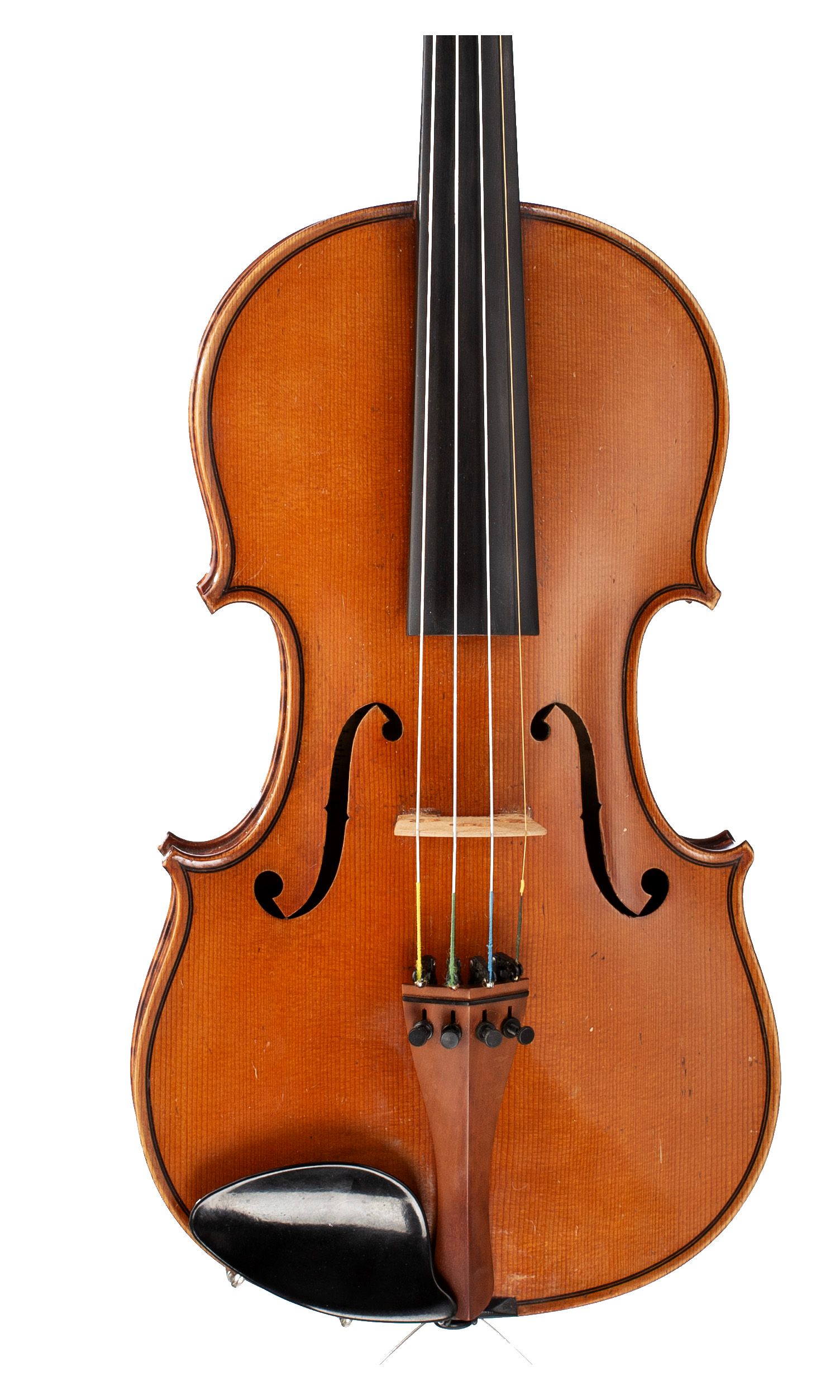 Violin by Ch. J. B. Collin-Mezin, Mirecourt, 1892 — angled view, 10°
