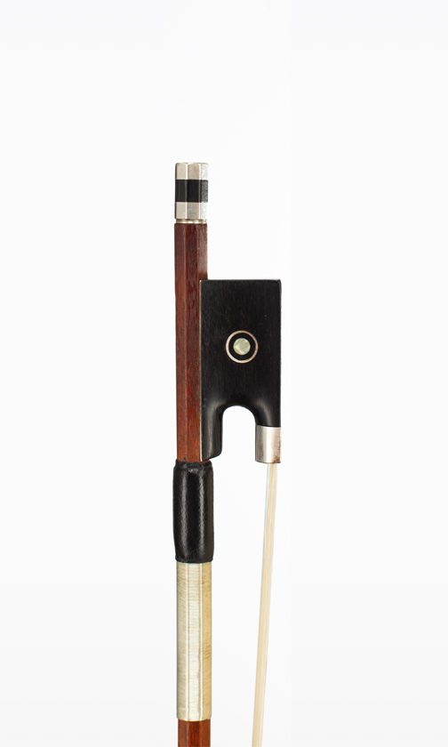 A silver-mounted violin bow by Rudolf Neudorfer, Czechoslovakia, 20th Century — frog detail