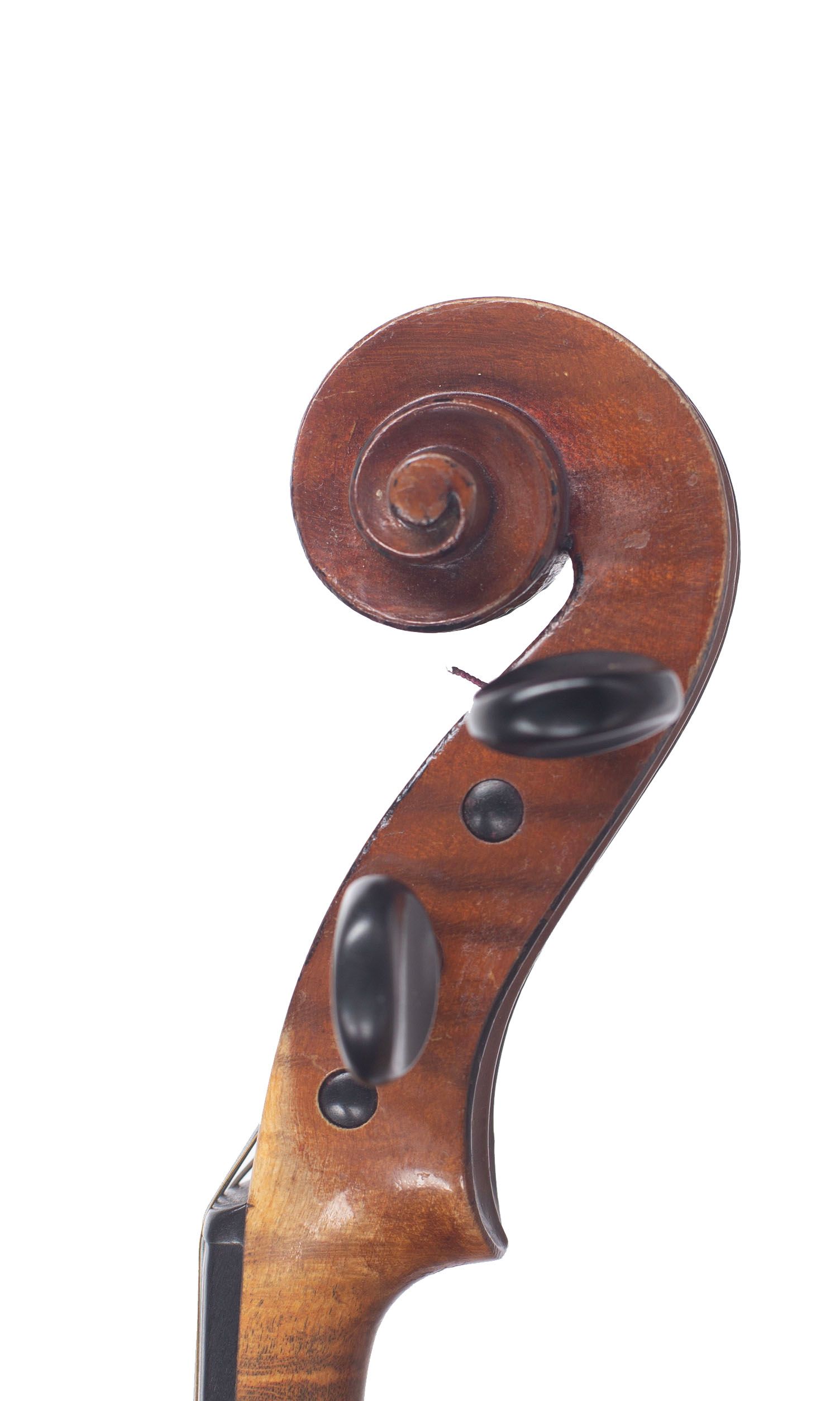 Violin by Ch. J. B. Collin-Mezin, Mirecourt, 1898 — scroll