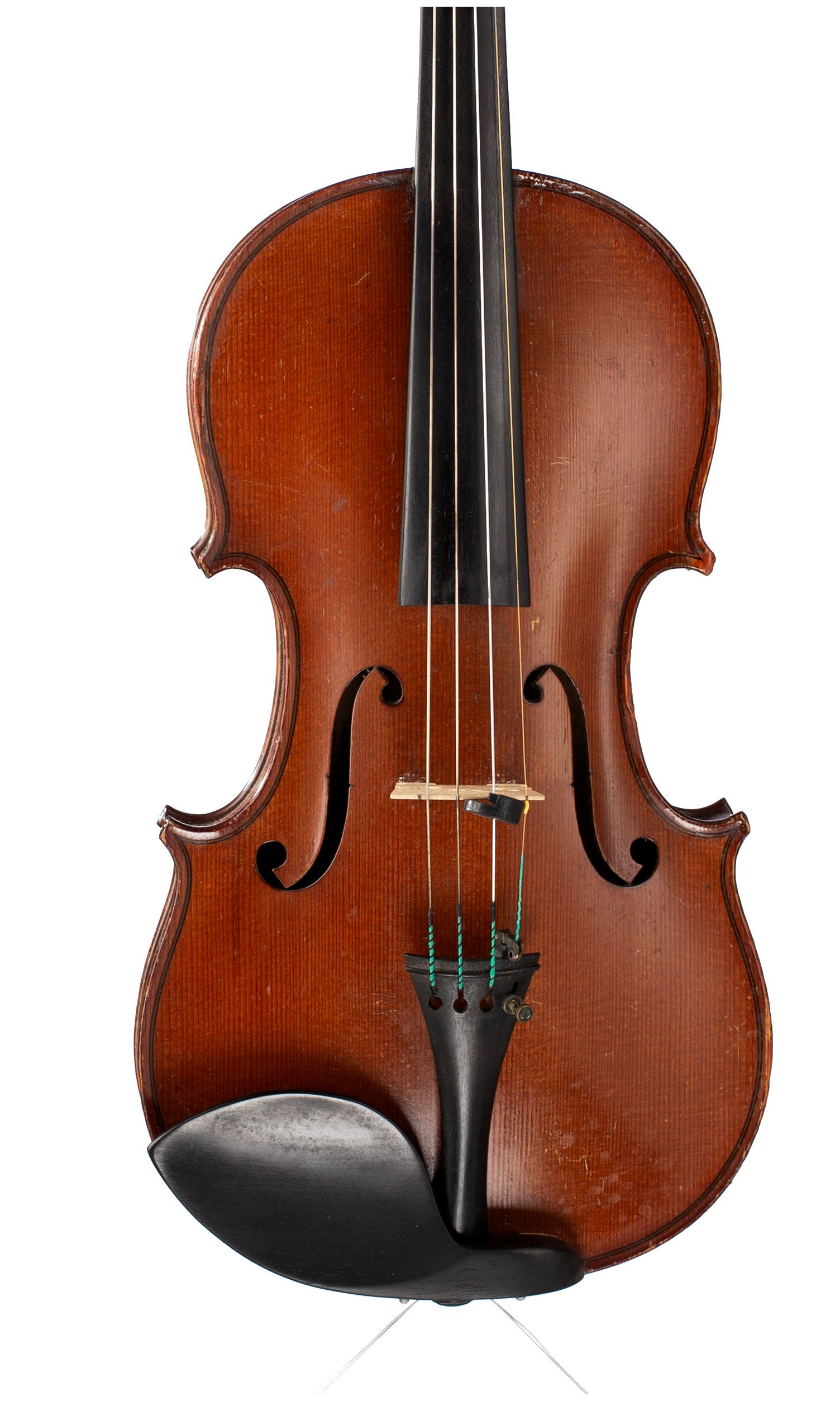 Violin by Ch. J. B. Collin-Mezin, Mirecourt, 1898 — angled view, 10°