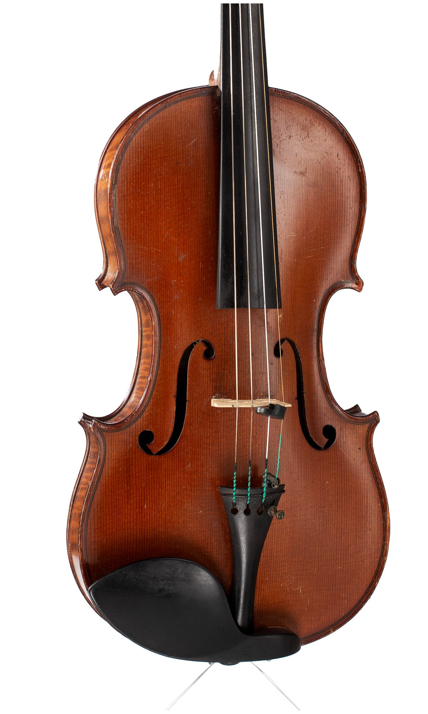 Violin by Ch. J. B. Collin-Mezin, Mirecourt, 1898 — angled view, 20°