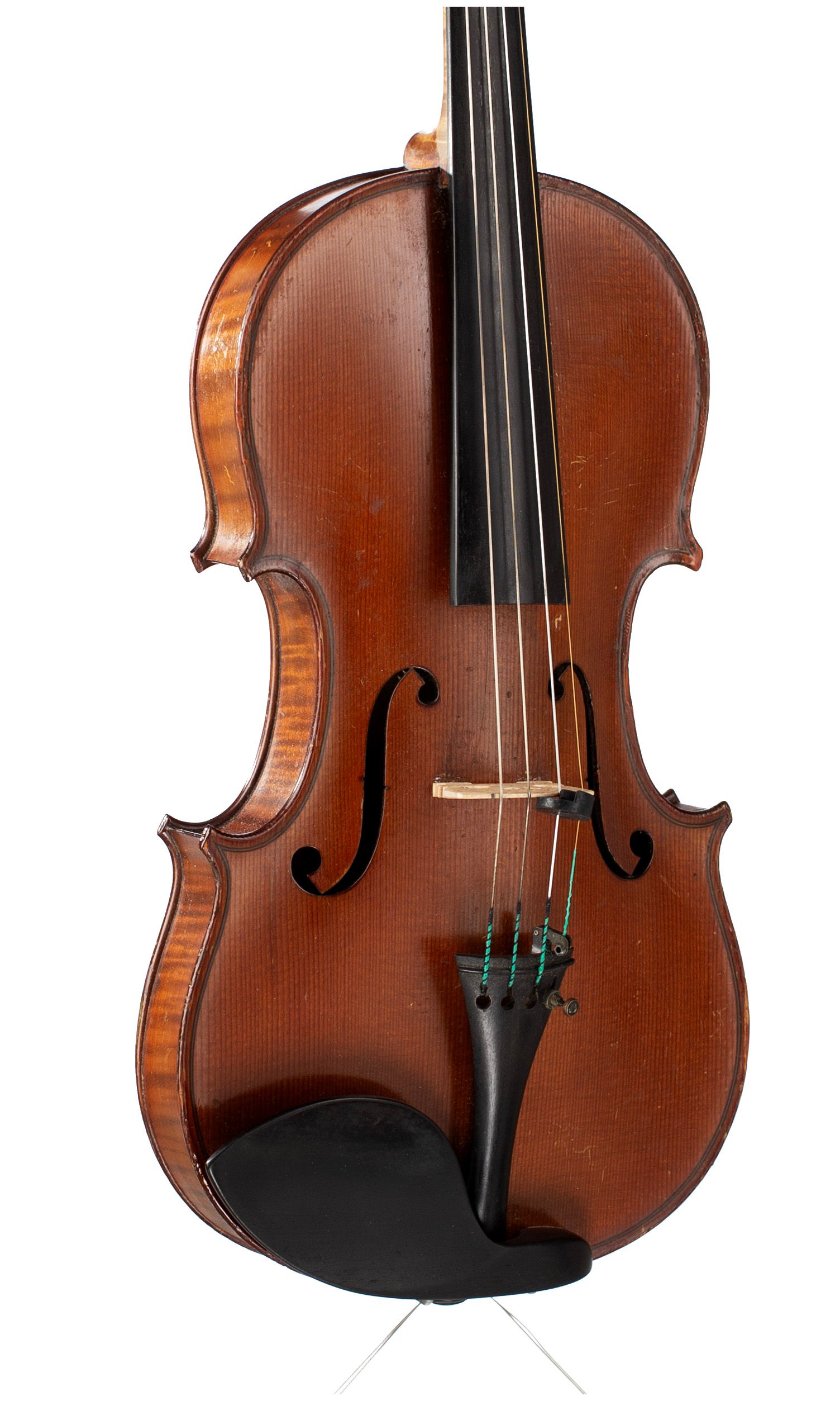 Violin by Ch. J. B. Collin-Mezin, Mirecourt, 1898 — angled view, 30°