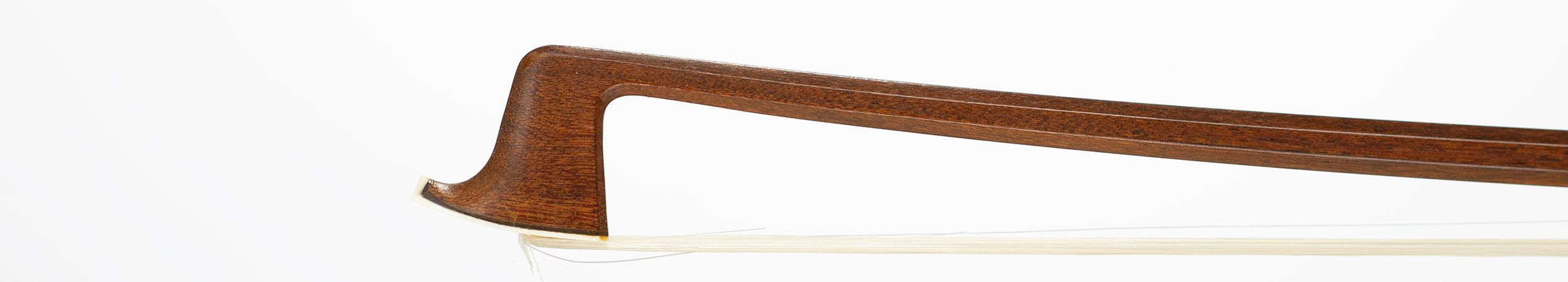 A nickel-mounted violin bow by Richard Giepel, Germany, circa 1930 — head