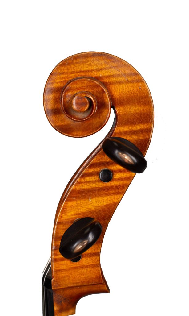 Cello by Paul Hilaire, Paris, 1969 — scroll