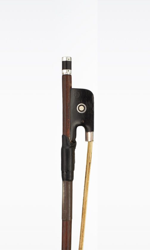 A silver-mounted cello bow by Heinz Dolling, Germany, circa 1920 — frog detail