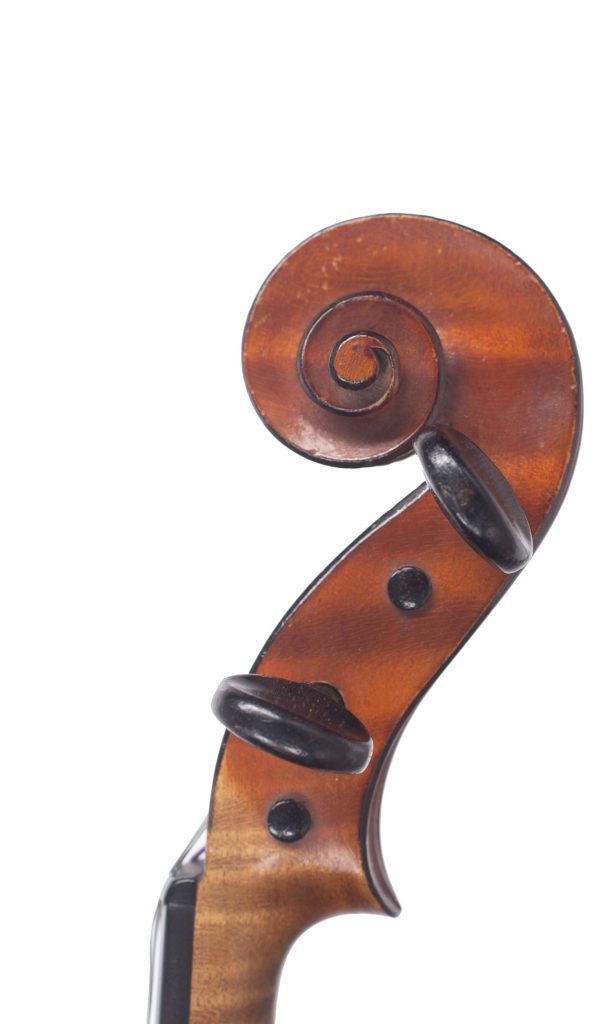 Violin, Workshop of Jérôme Thibouville-Lamy, Mirecourt, 1905 — scroll
