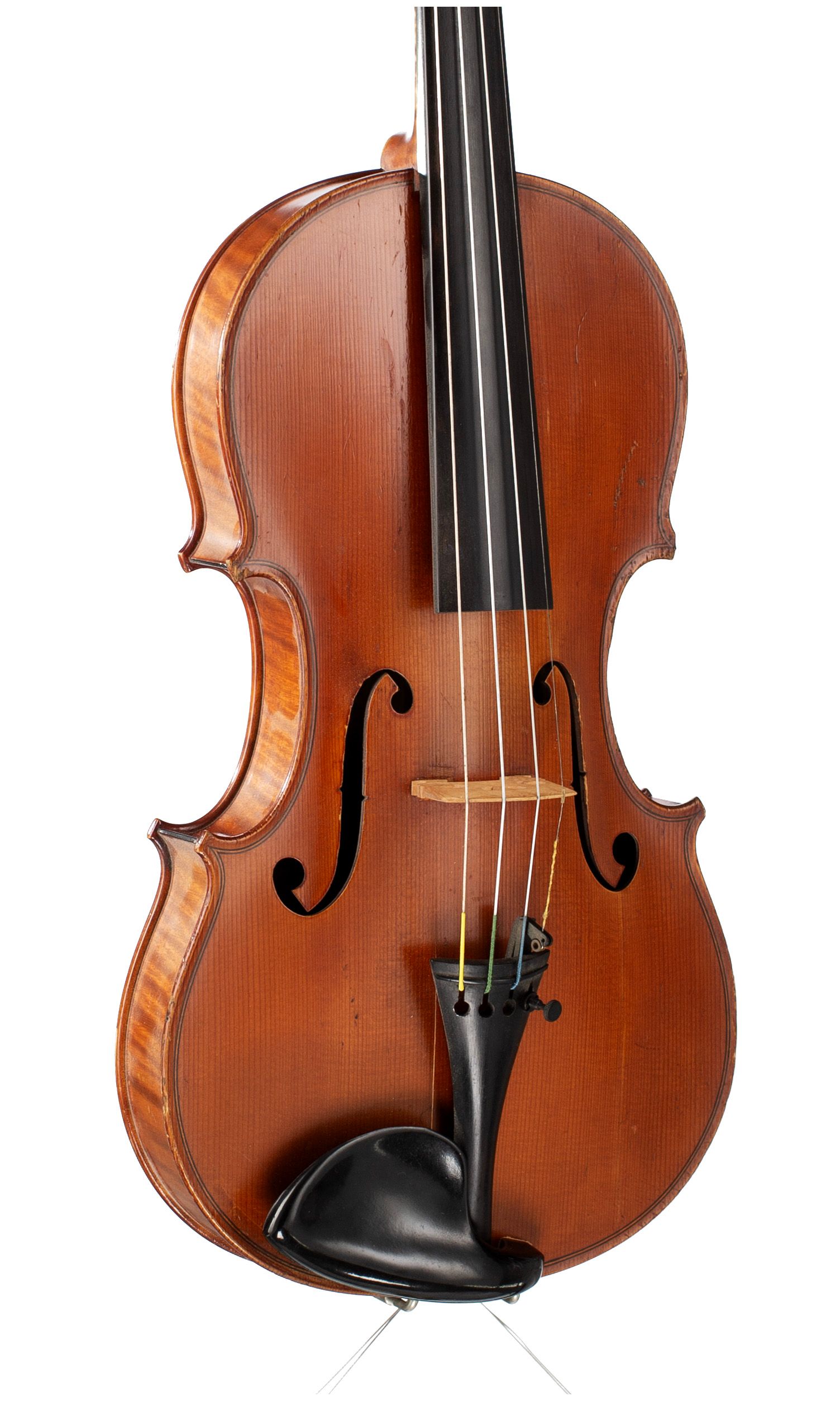 Violin, Workshop of Jérôme Thibouville-Lamy, Mirecourt, 1905 — angled view, 30°