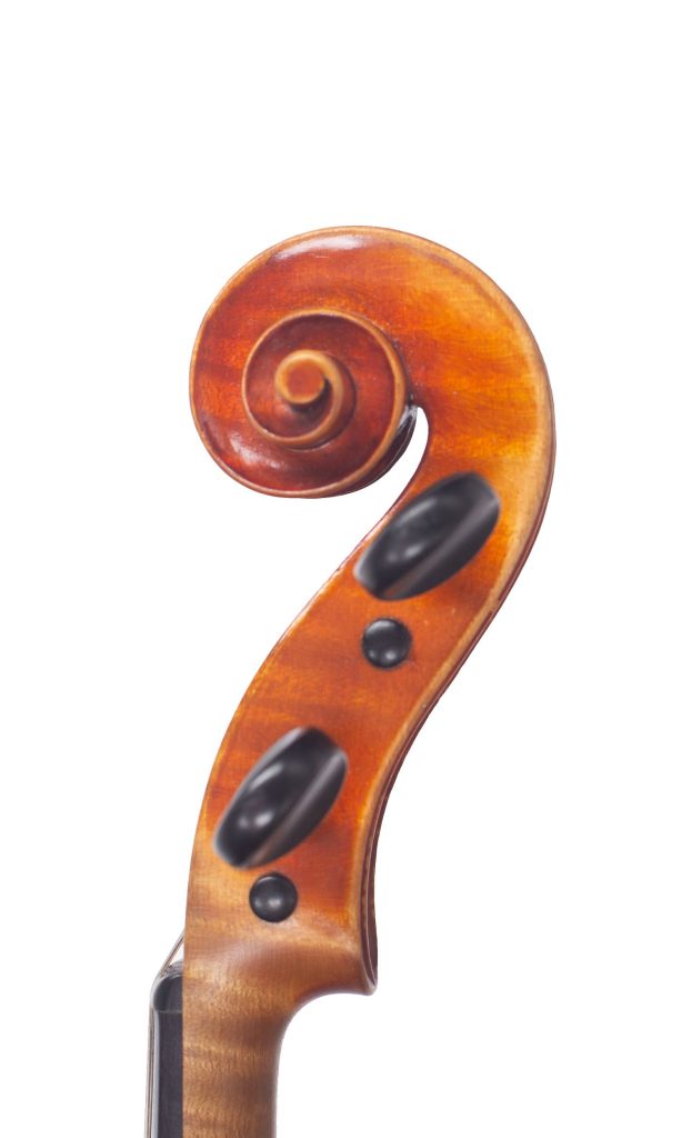 Violin by Eugen Gartner, Stuttgart, 1923 — scroll