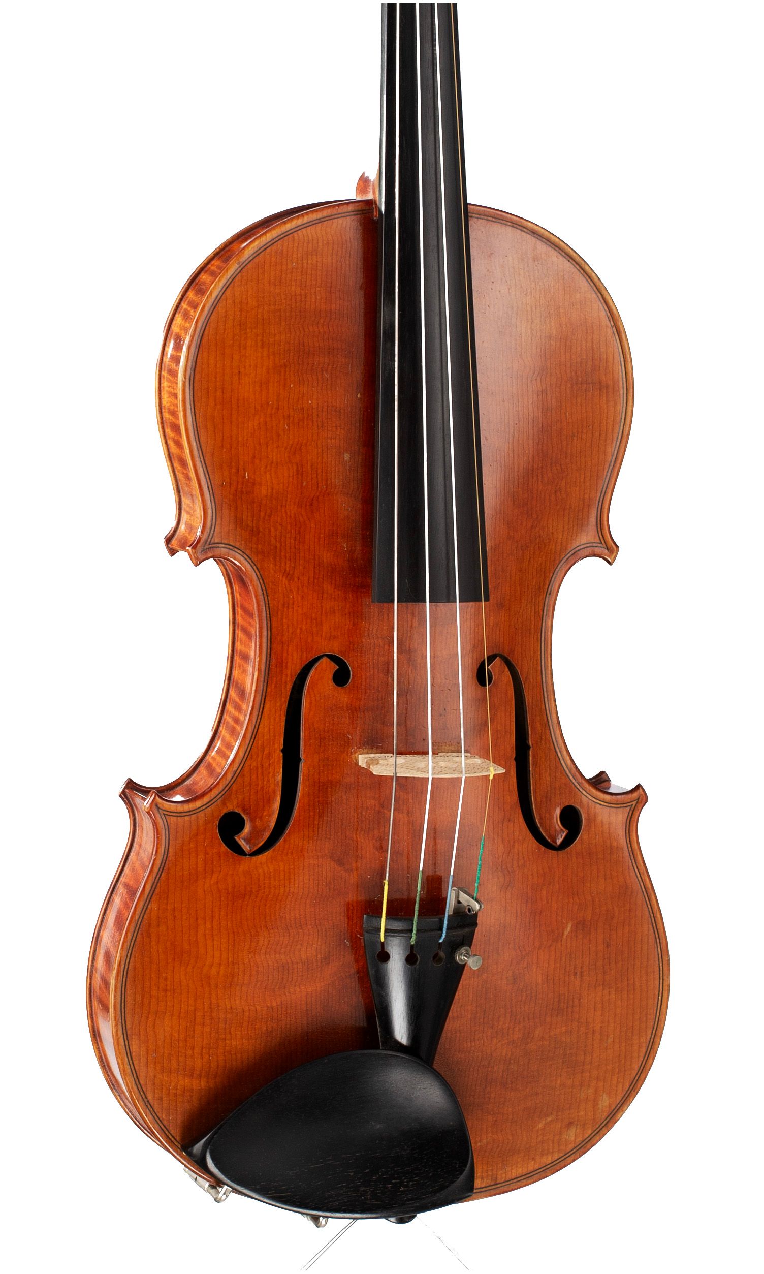 Violin by Anton Ostler, Mittenwald, 1936 — angled view, 20°
