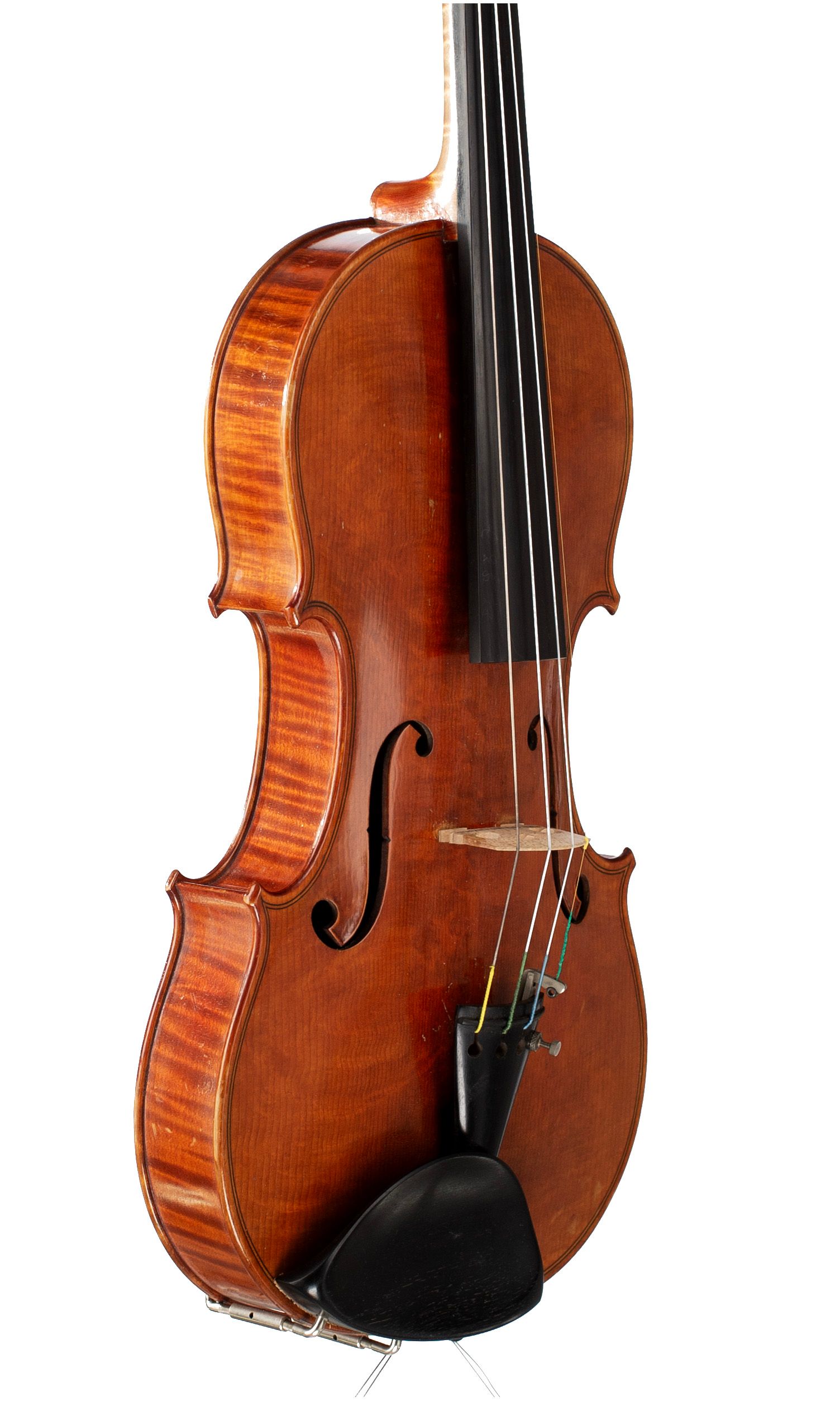 Violin by Anton Ostler, Mittenwald, 1936 — angled view, 50°