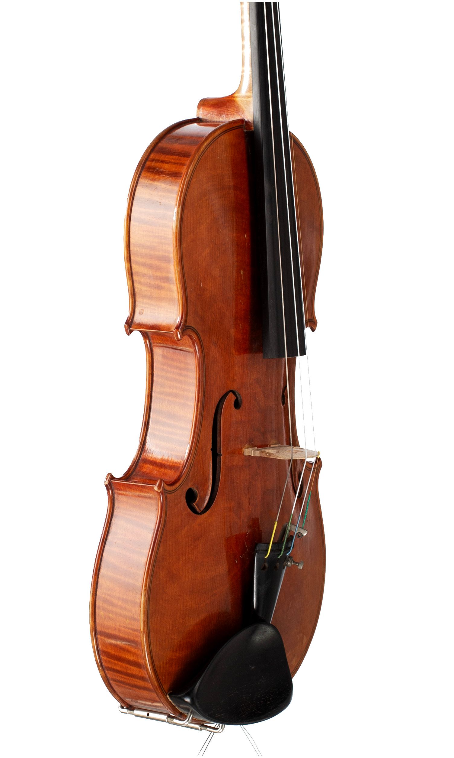 Violin by Anton Ostler, Mittenwald, 1936 — angled view, 60°