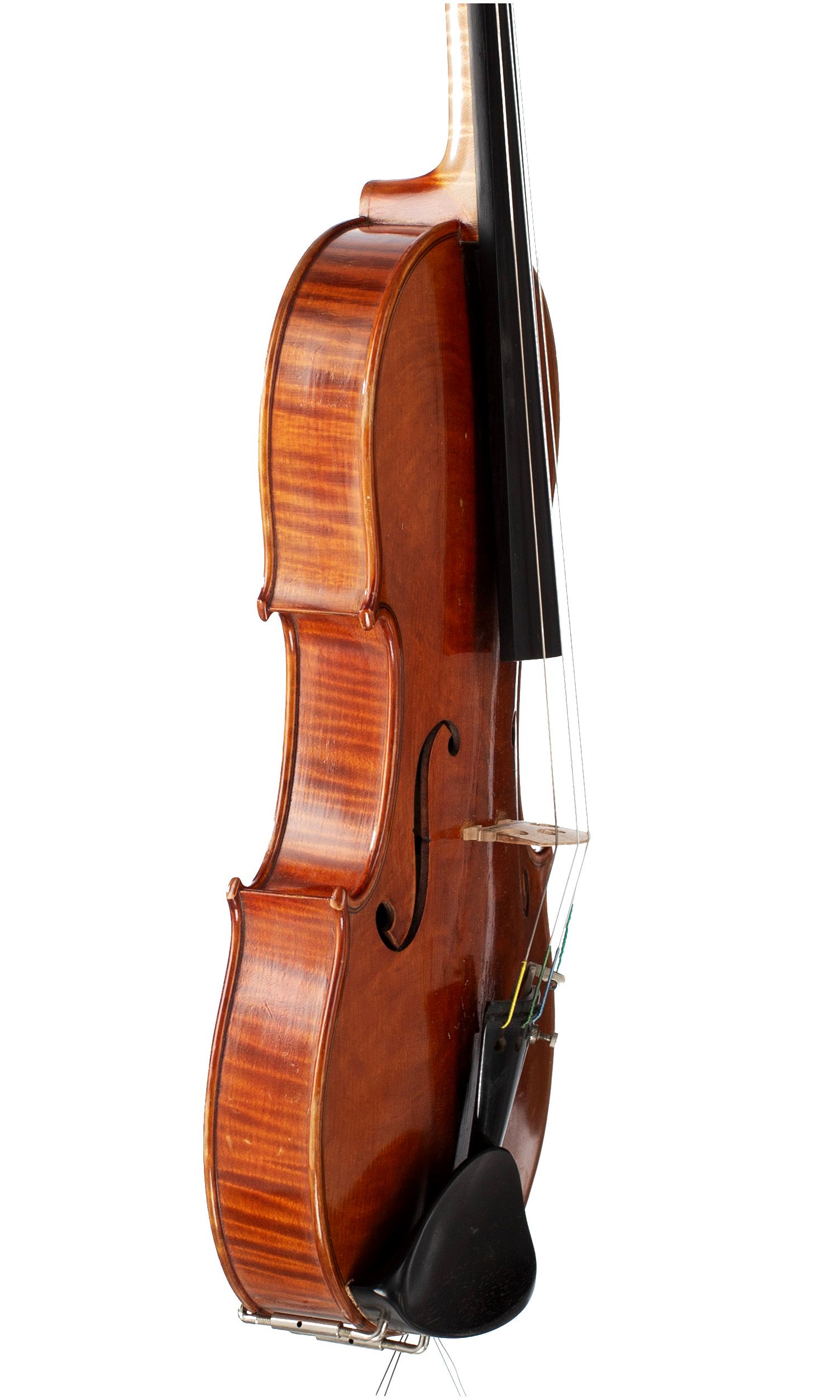 Violin by Anton Ostler, Mittenwald, 1936 — angled view, 70°