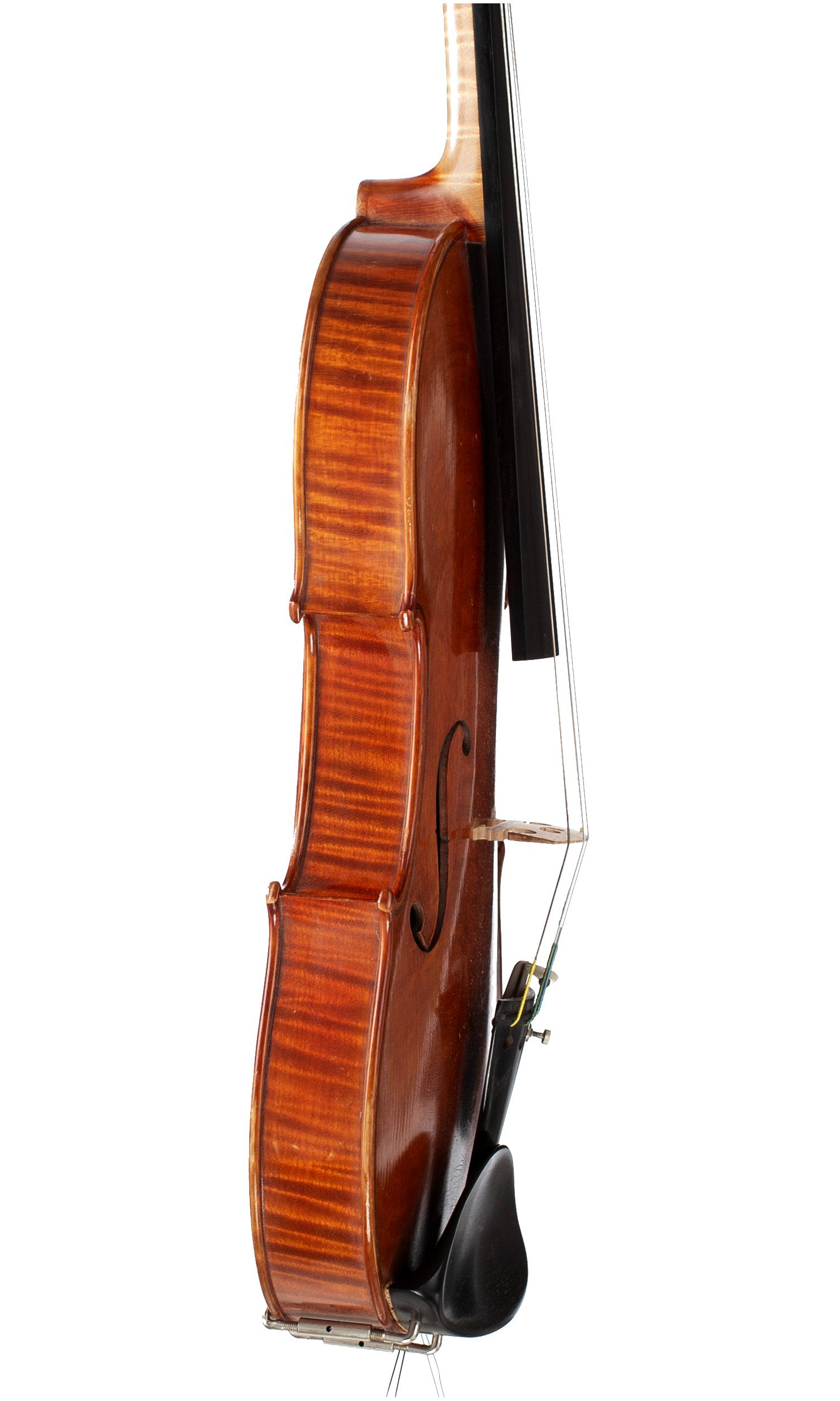 Violin by Anton Ostler, Mittenwald, 1936 — angled view, 80°