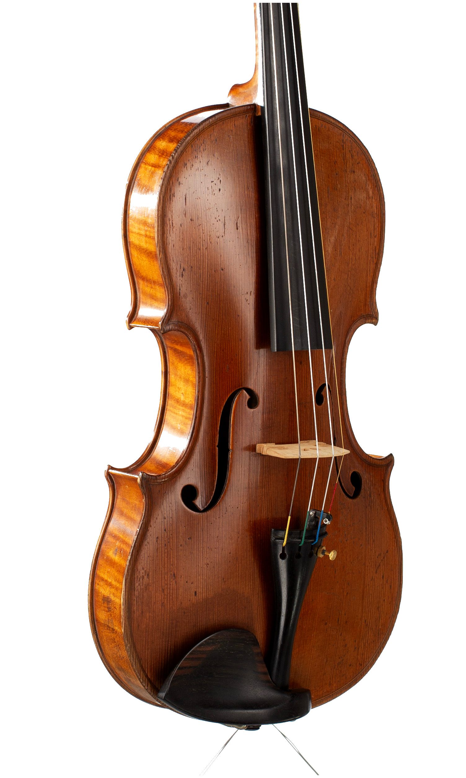 Violin by Victor Audinot, Paris, 1929 — angled view, 40°
