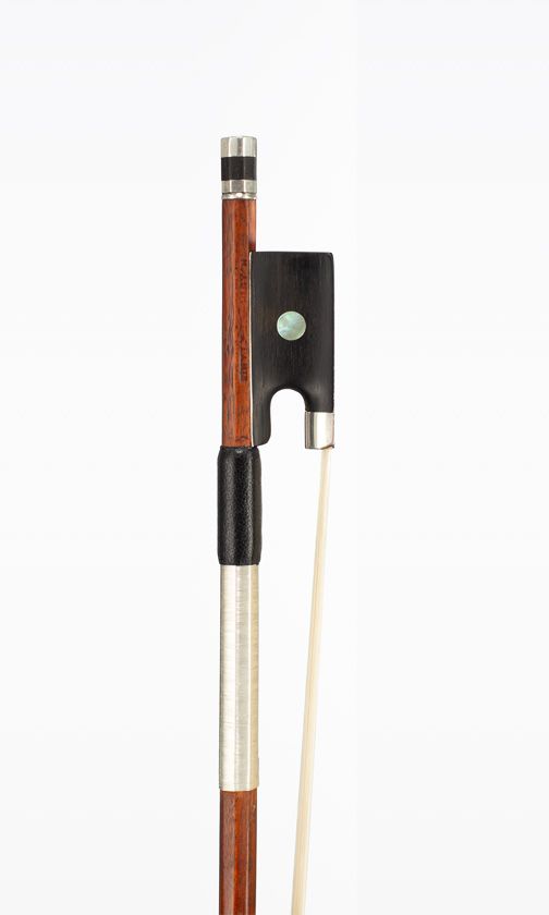 A silver-mounted violin bow by Louis Joseph Thomassin, Paris, circa 1890 — frog detail