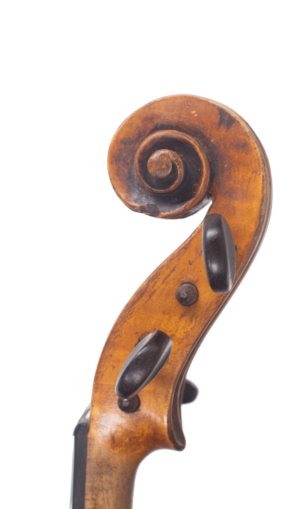 Violin, Workshop of Jérôme Thibouville-Lamy, circa 1900 — scroll