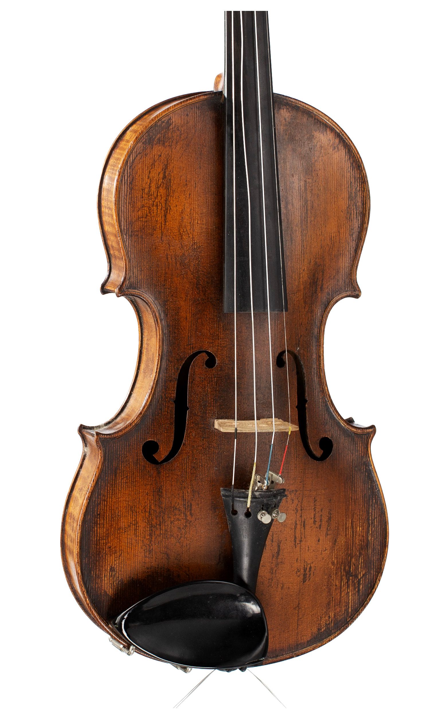 Violin, Workshop of Jérôme Thibouville-Lamy, circa 1900 — angled view, 20°