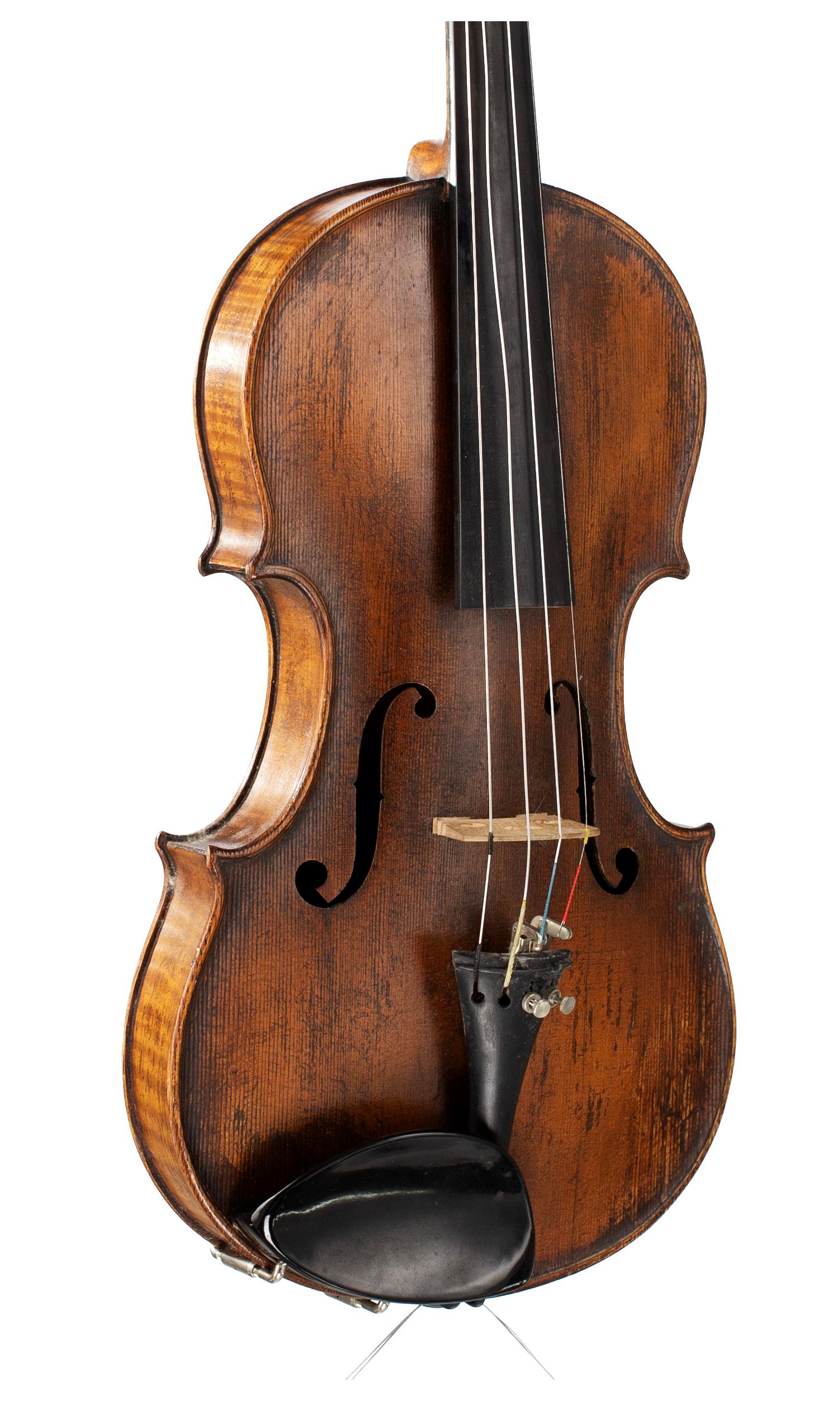 Violin, Workshop of Jérôme Thibouville-Lamy, circa 1900 — angled view, 30°