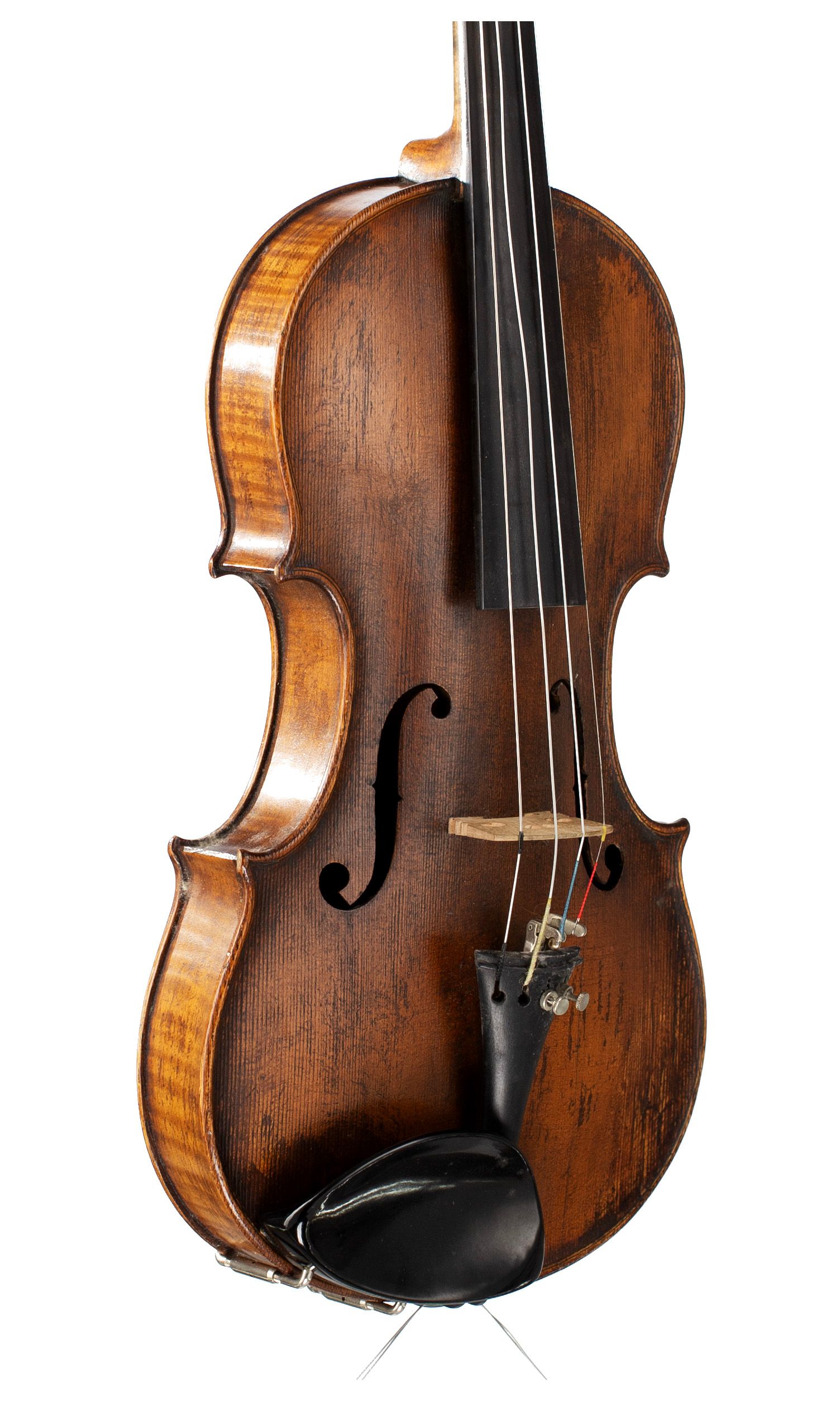 Violin, Workshop of Jérôme Thibouville-Lamy, circa 1900 — angled view, 40°