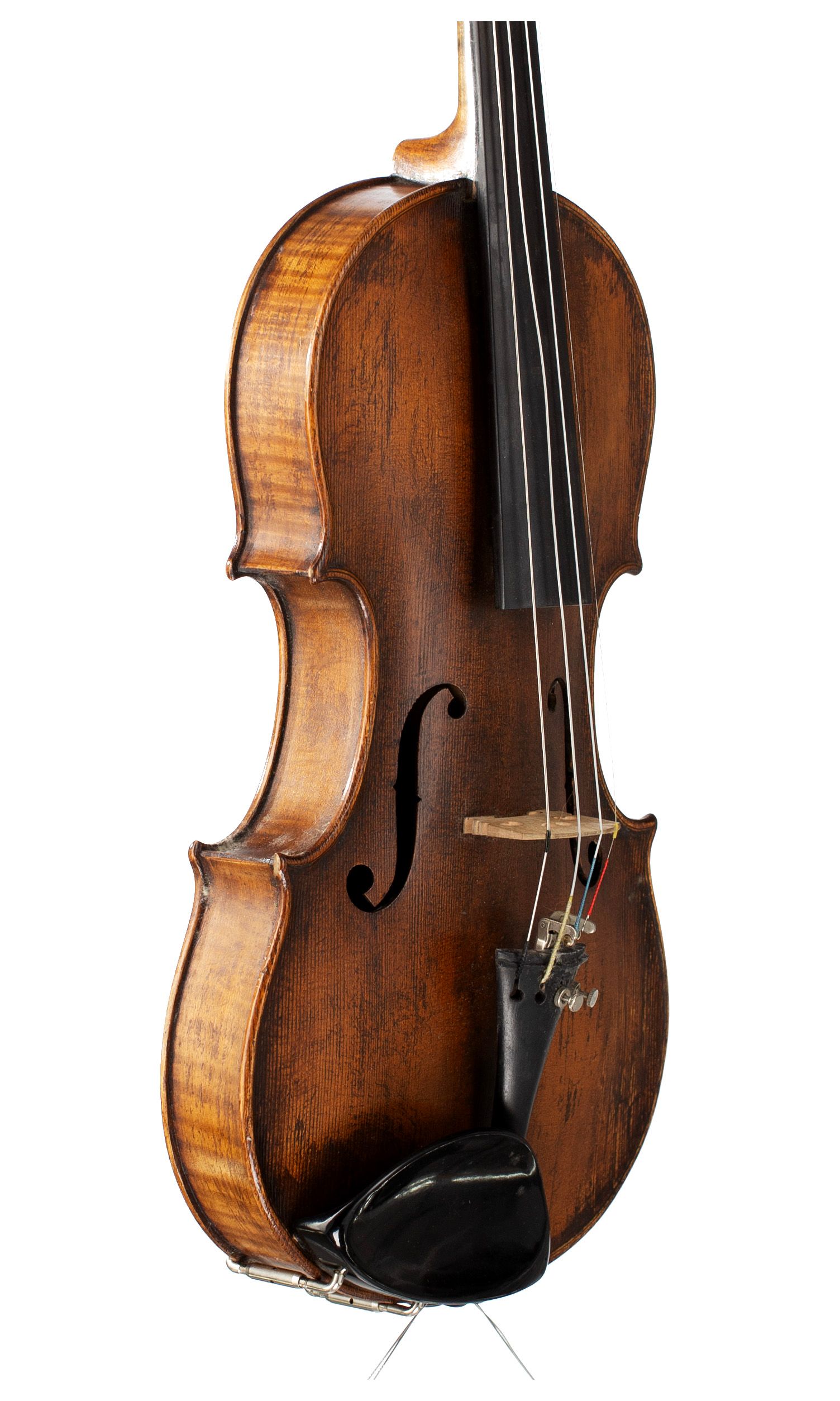 Violin, Workshop of Jérôme Thibouville-Lamy, circa 1900 — angled view, 50°