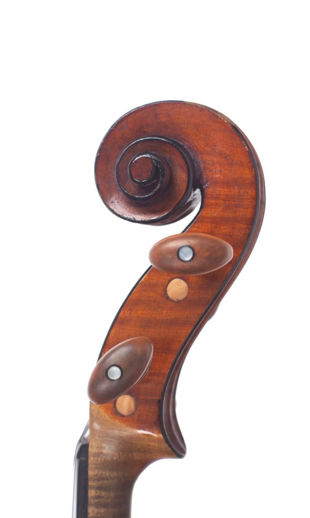 Violin by Thomas Grater, Birmingham, 1884 — scroll