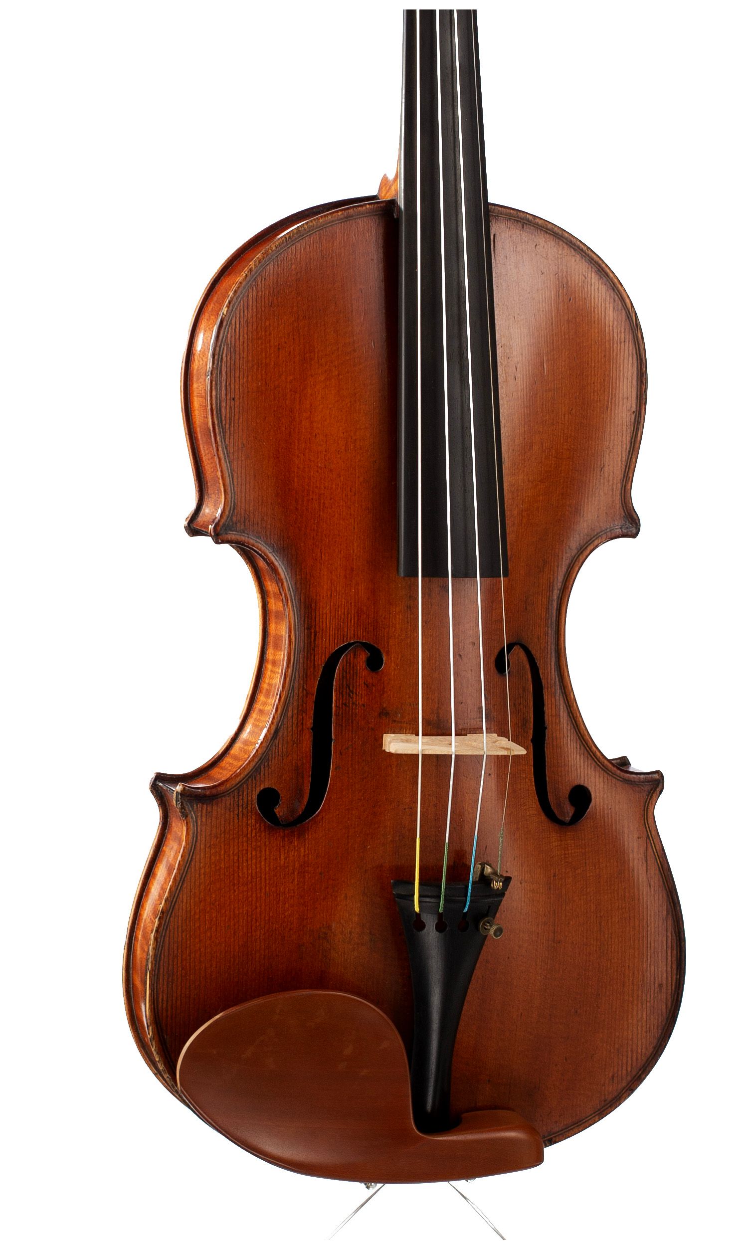 Violin by Thomas Grater, Birmingham, 1884 — angled view, 20°