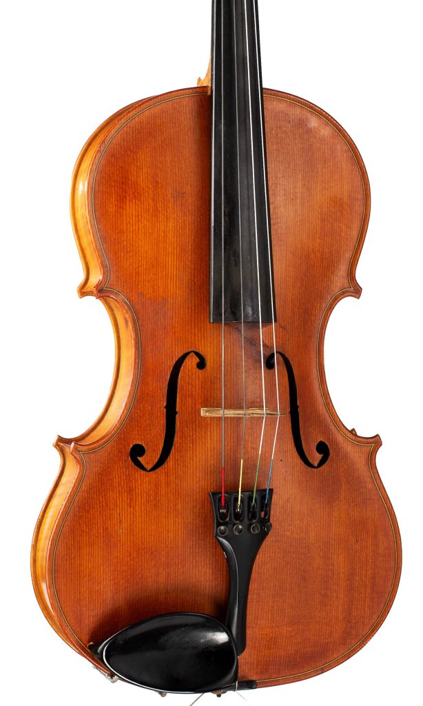 A viola by D. G. Britten, Northampton, 1977 — angled view, 20°