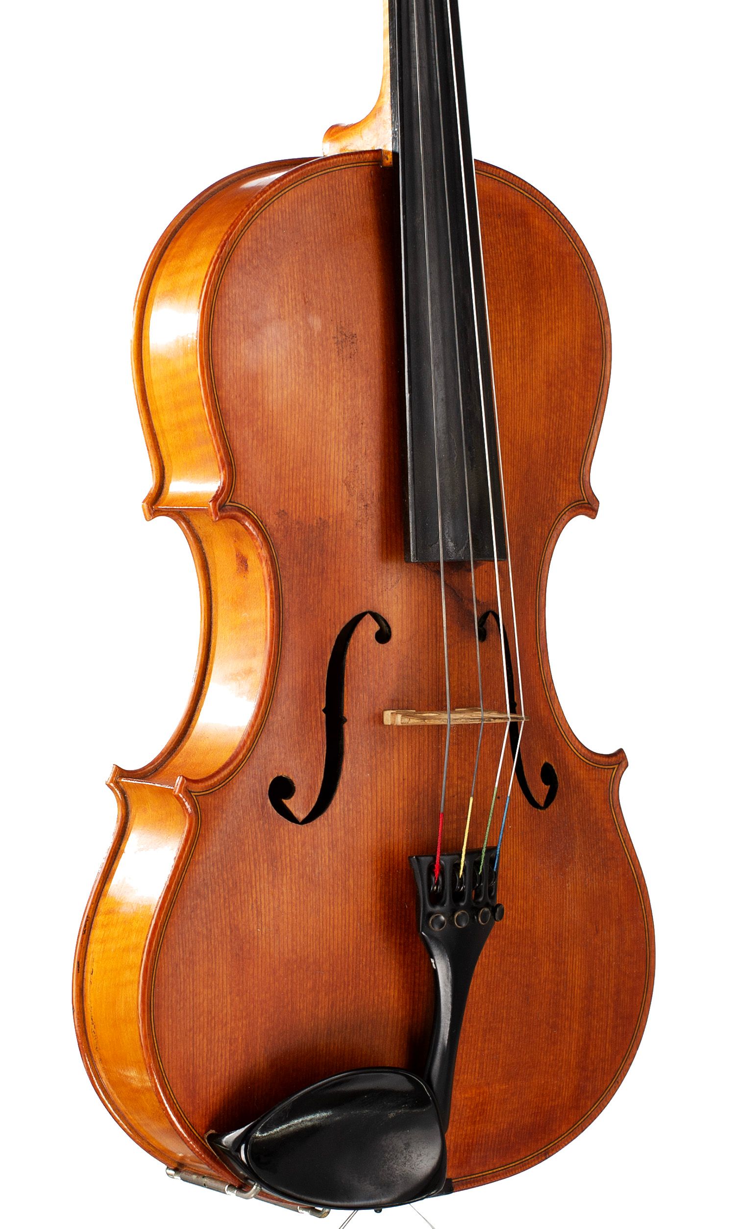 A viola by D. G. Britten, Northampton, 1977 — angled view, 40°